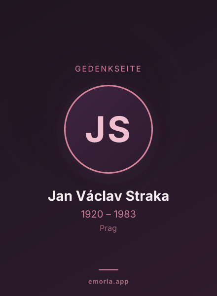 Gedenkportrait von Jan Václav Straka