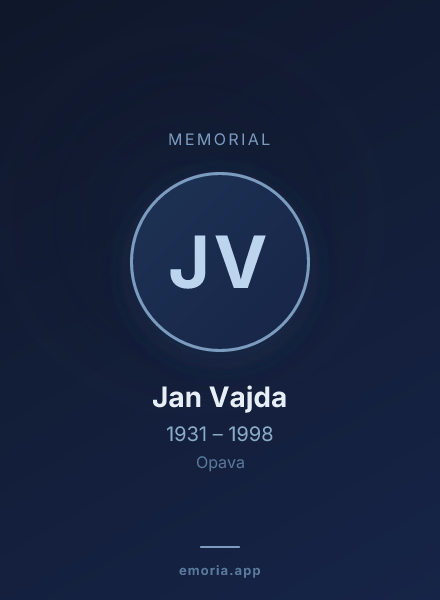 Memorial portrait of Jan Vajda