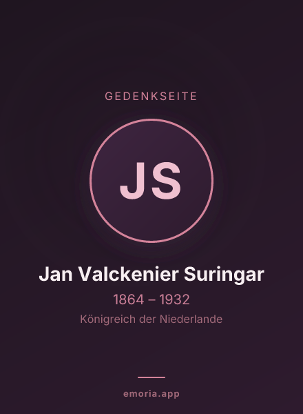 Gedenkportrait von Jan Valckenier Suringar