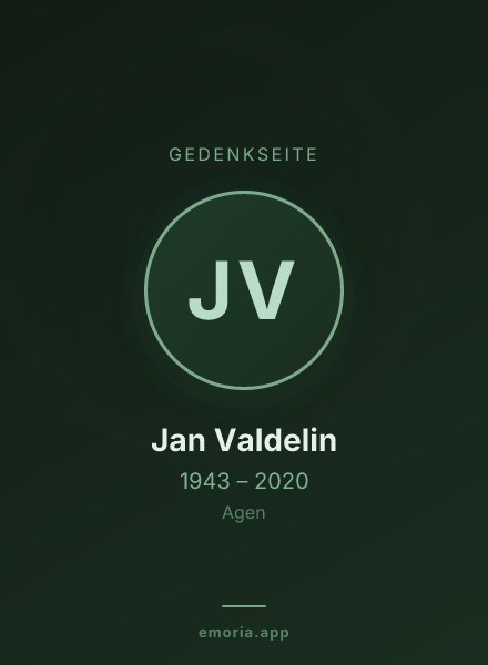 Gedenkportrait von Jan Valdelin