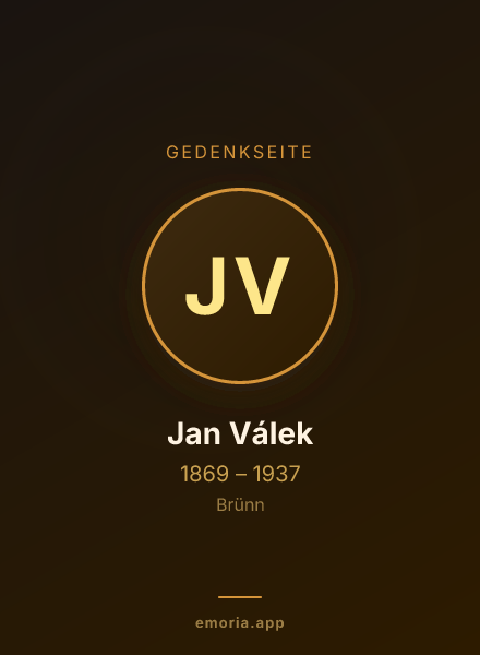 Gedenkportrait von Jan Válek