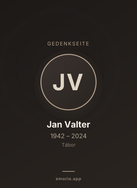 Gedenkportrait von Jan Valter