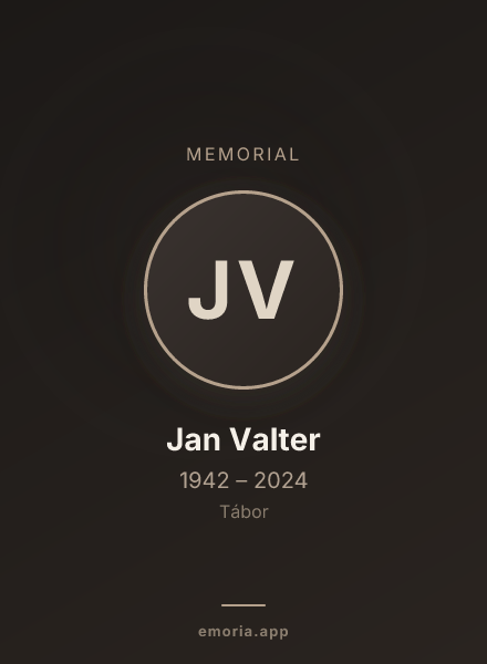 Memorial portrait of Jan Valter