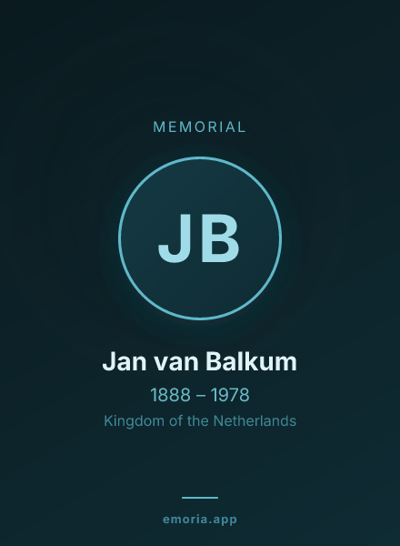 Memorial portrait of Jan van Balkum