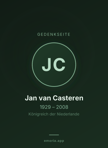 Gedenkportrait von Jan van Casteren