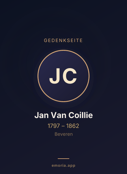 Gedenkportrait von Jan Van Coillie