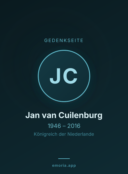 Gedenkportrait von Jan van Cuilenburg