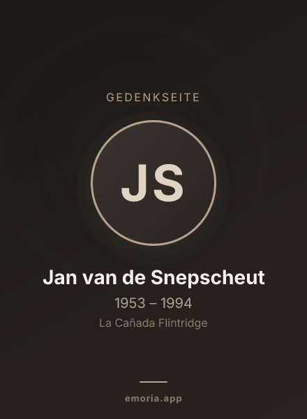 Gedenkportrait von Jan van de Snepscheut