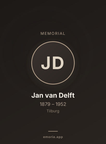 Memorial portrait of Jan van Delft