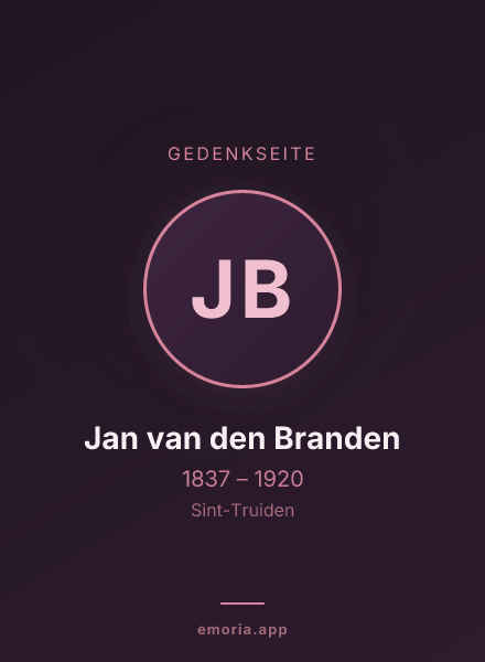 Gedenkportrait von Jan van den Branden