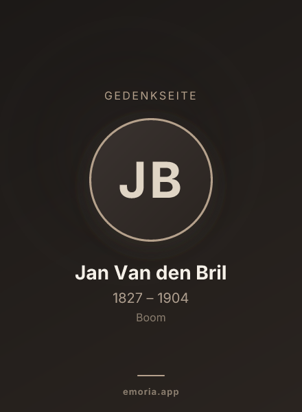 Gedenkportrait von Jan Van den Bril