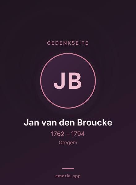 Gedenkportrait von Jan van den Broucke