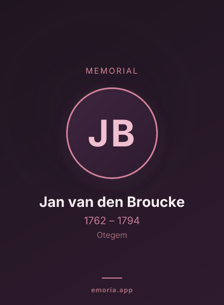 Memorial portrait of Jan van den Broucke