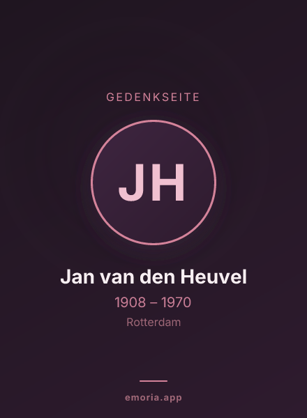 Gedenkportrait von Jan van den Heuvel