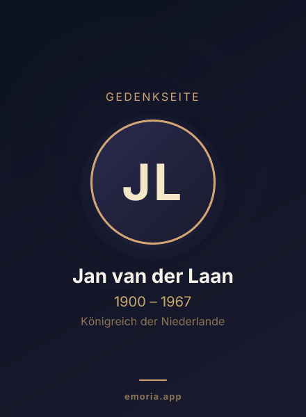 Gedenkportrait von Jan van der Laan
