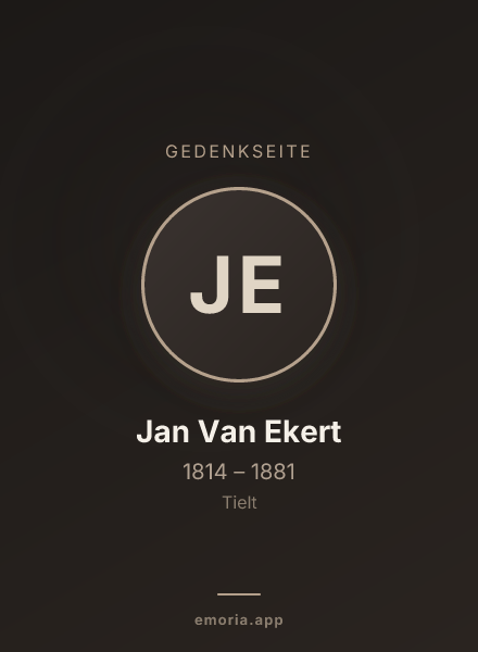 Gedenkportrait von Jan Van Ekert