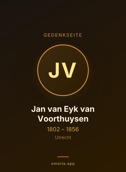 Gedenkportrait von Jan van Eyk van Voorthuysen