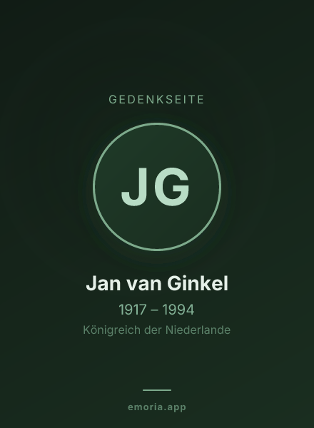 Gedenkportrait von Jan van Ginkel