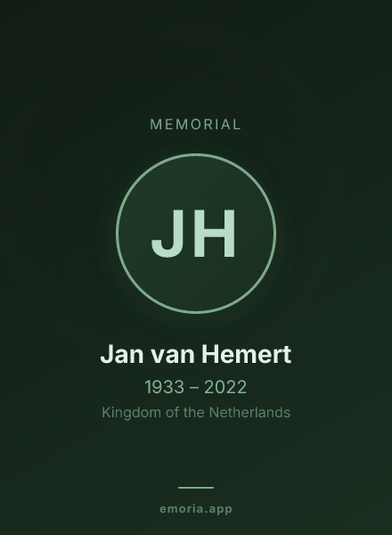Memorial portrait of Jan van Hemert