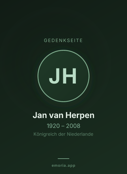 Gedenkportrait von Jan van Herpen