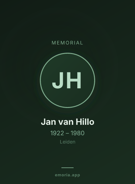 Memorial portrait of Jan van Hillo