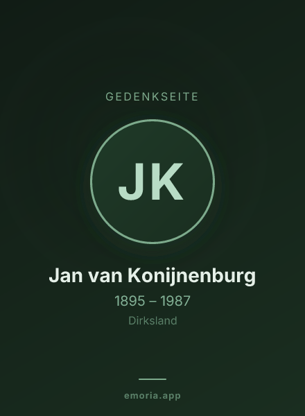 Gedenkportrait von Jan van Konijnenburg