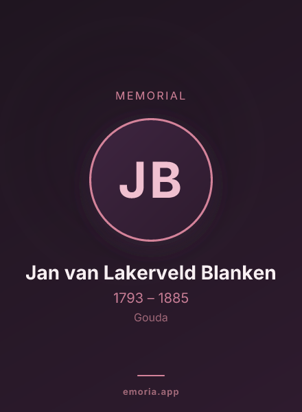 Memorial portrait of Jan van Lakerveld Blanken