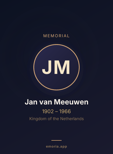Memorial portrait of Jan van Meeuwen