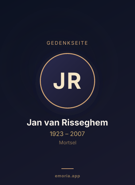 Gedenkportrait von Jan van Risseghem