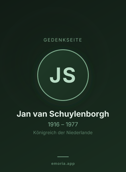 Gedenkportrait von Jan van Schuylenborgh