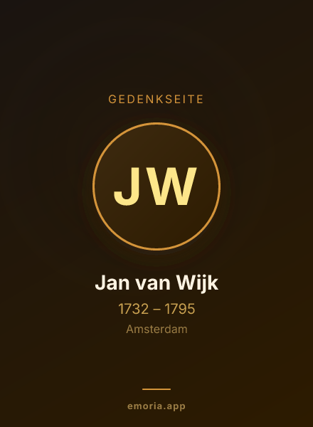Gedenkportrait von Jan van Wijk