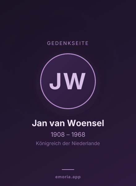 Gedenkportrait von Jan van Woensel