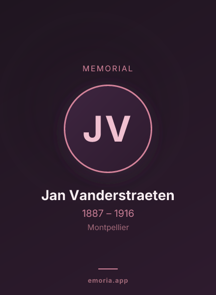Memorial portrait of Jan Vanderstraeten