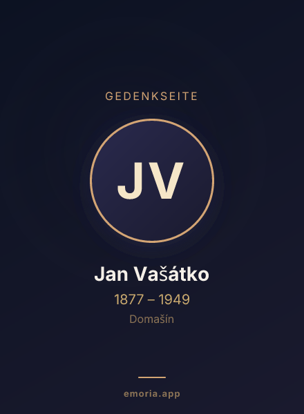Gedenkportrait von Jan Vašátko