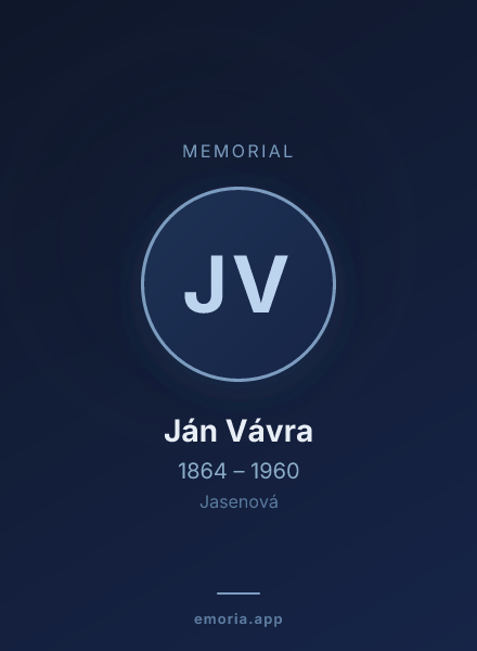 Memorial portrait of Ján Vávra