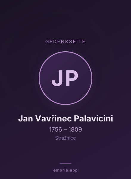 Gedenkportrait von Jan Vavřinec Palavicini