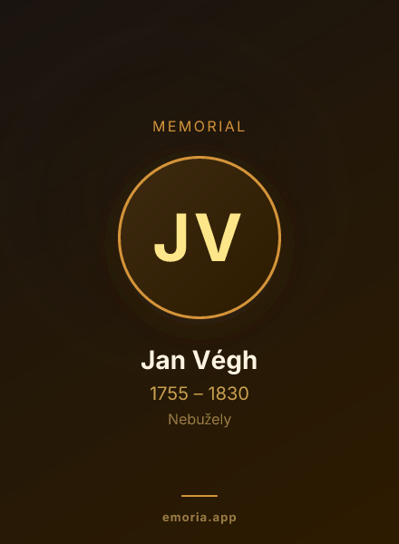 Memorial portrait of Jan Végh