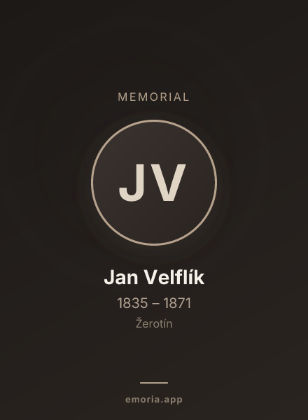 Memorial portrait of Jan Velflík