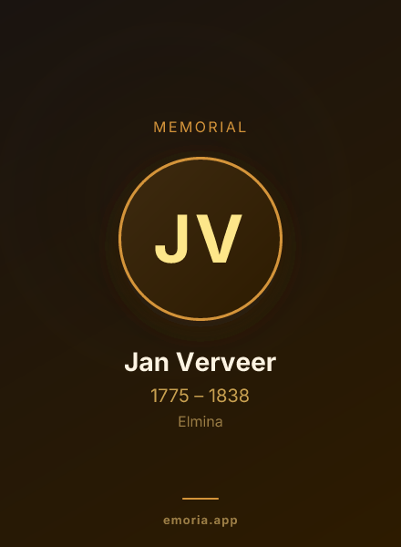 Memorial portrait of Jan Verveer