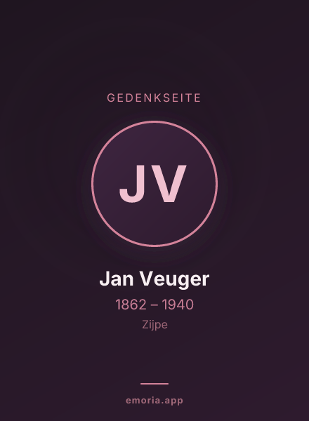 Gedenkportrait von Jan Veuger