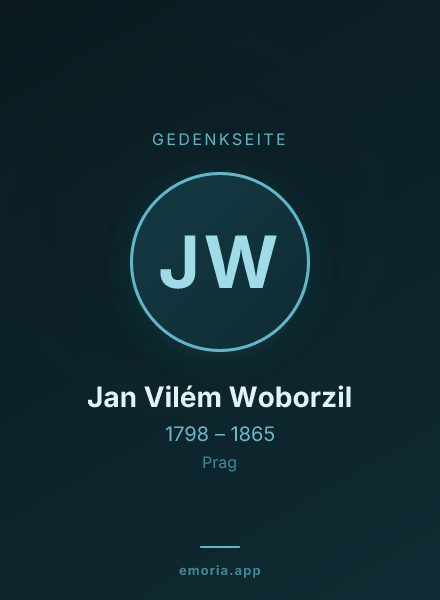 Gedenkportrait von Jan Vilém Woborzil