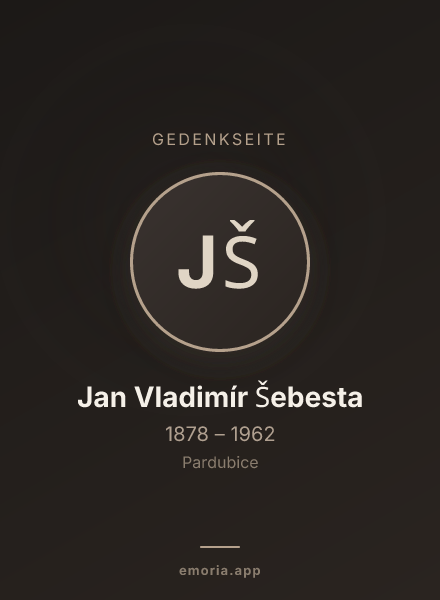 Gedenkportrait von Jan Vladimír Šebesta