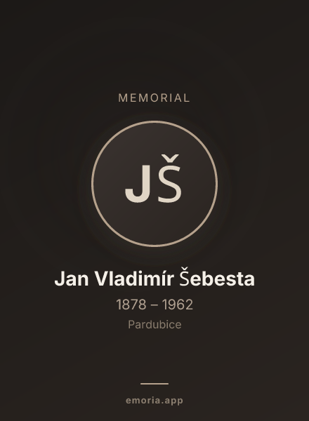 Memorial portrait of Jan Vladimír Šebesta