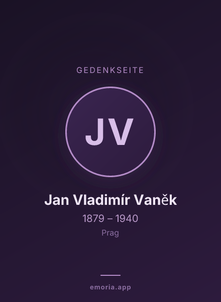 Gedenkportrait von Jan Vladimír Vaněk