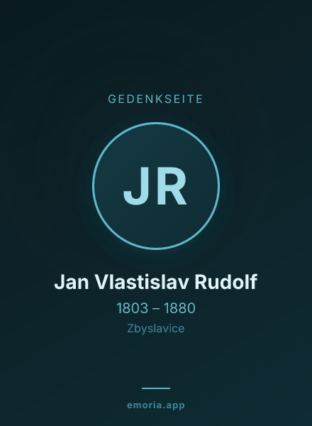 Gedenkportrait von Jan Vlastislav Rudolf
