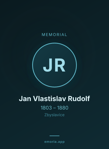 Memorial portrait of Jan Vlastislav Rudolf