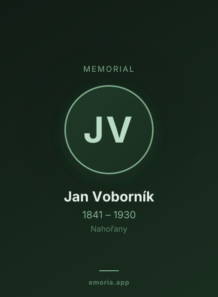 Memorial portrait of Jan Voborník