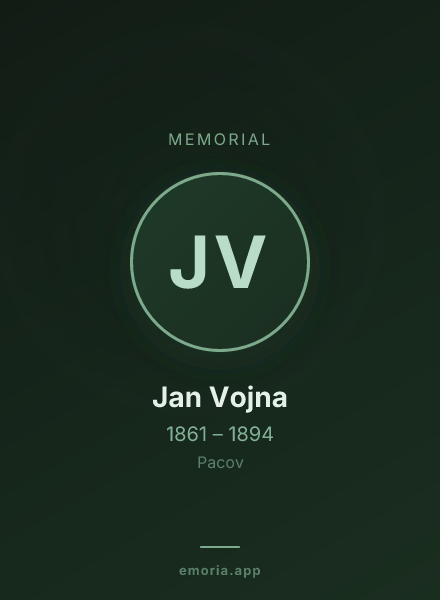 Memorial portrait of Jan Vojna
