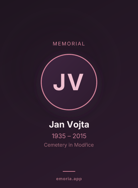Memorial portrait of Jan Vojta