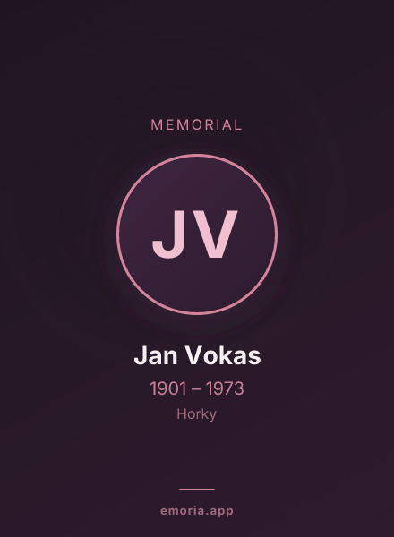 Memorial portrait of Jan Vokas